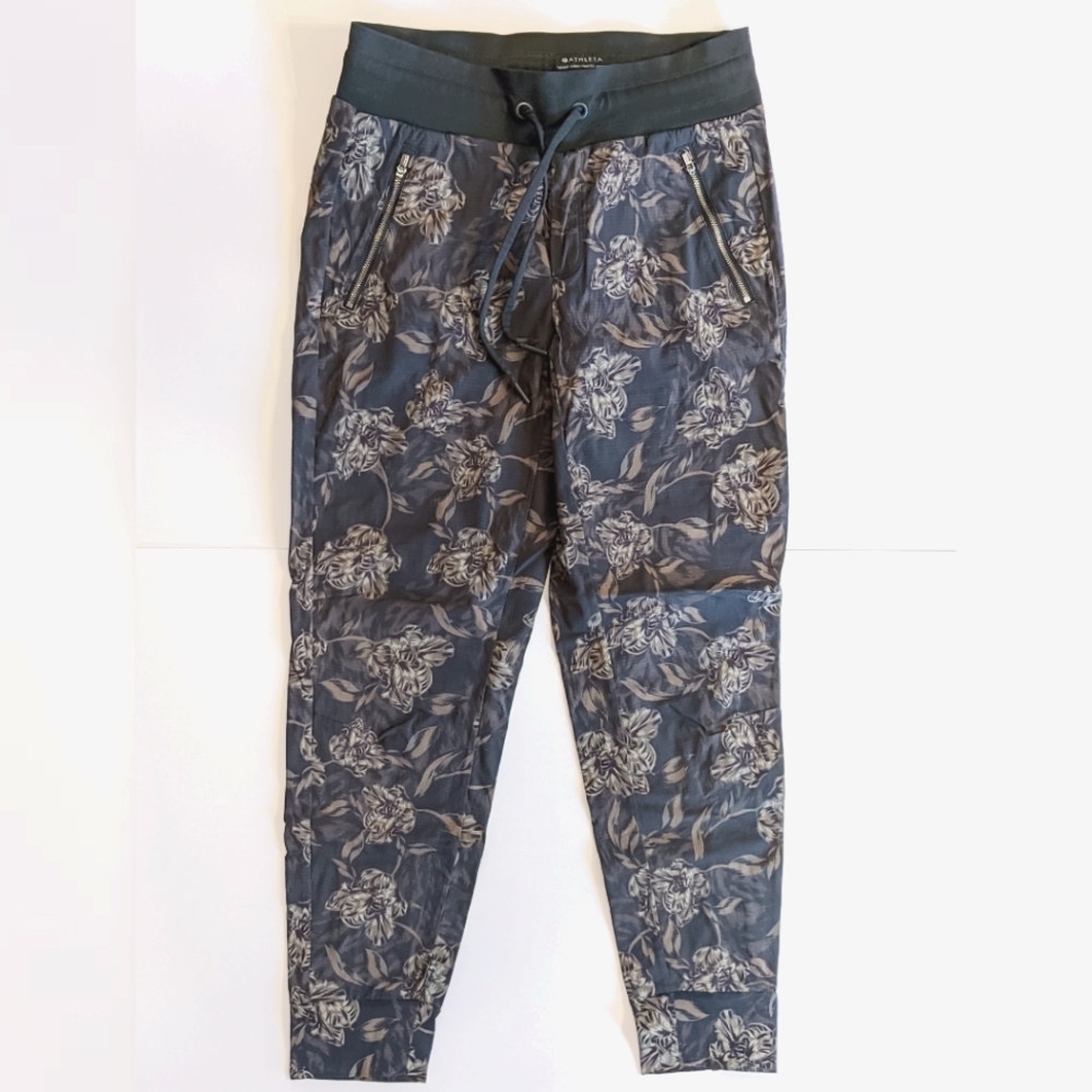 ATHLETA Trekkie North Printed Jogger Terra Firma Olive Size 6 - Picture 2 of 9
